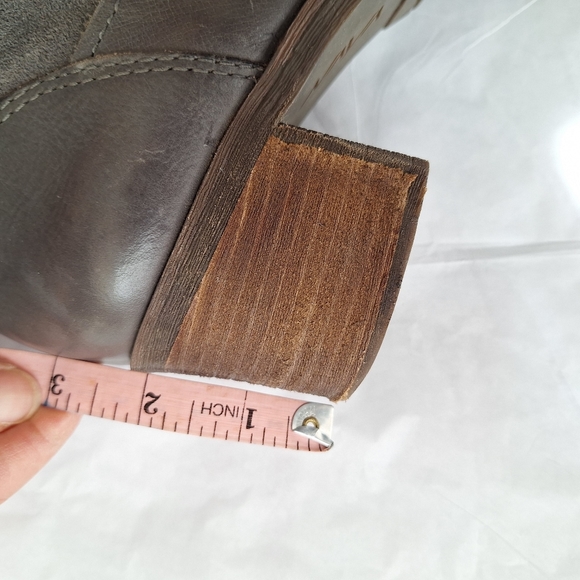 Naya knee high boot gray suede wide calf riding block heel size 8 - Picture 9 of 14